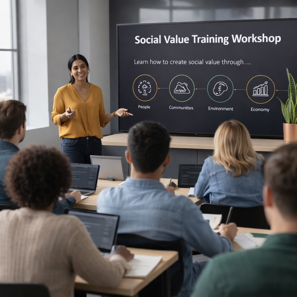 internships AI powered analytics dashboard laptop on a desk with plant in background.